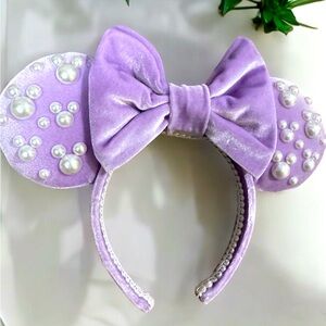 Lilac velvet Mickey ears headband